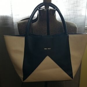 Nine West Black and Tan Tote Bag